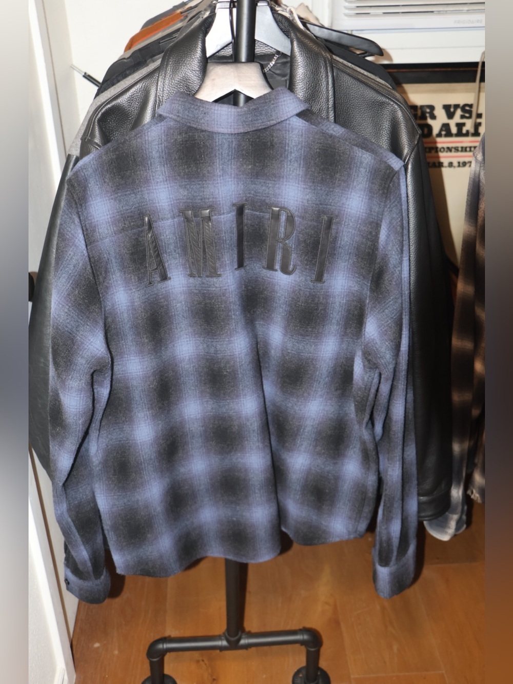 AMIRI Leather Print Flannel